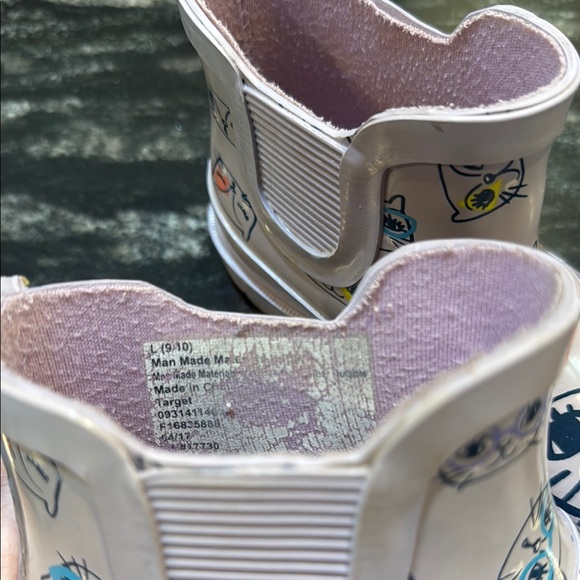 Cat & Jack Target Kids Cat Print Pink Rain Boots - Picture 3 of 12
